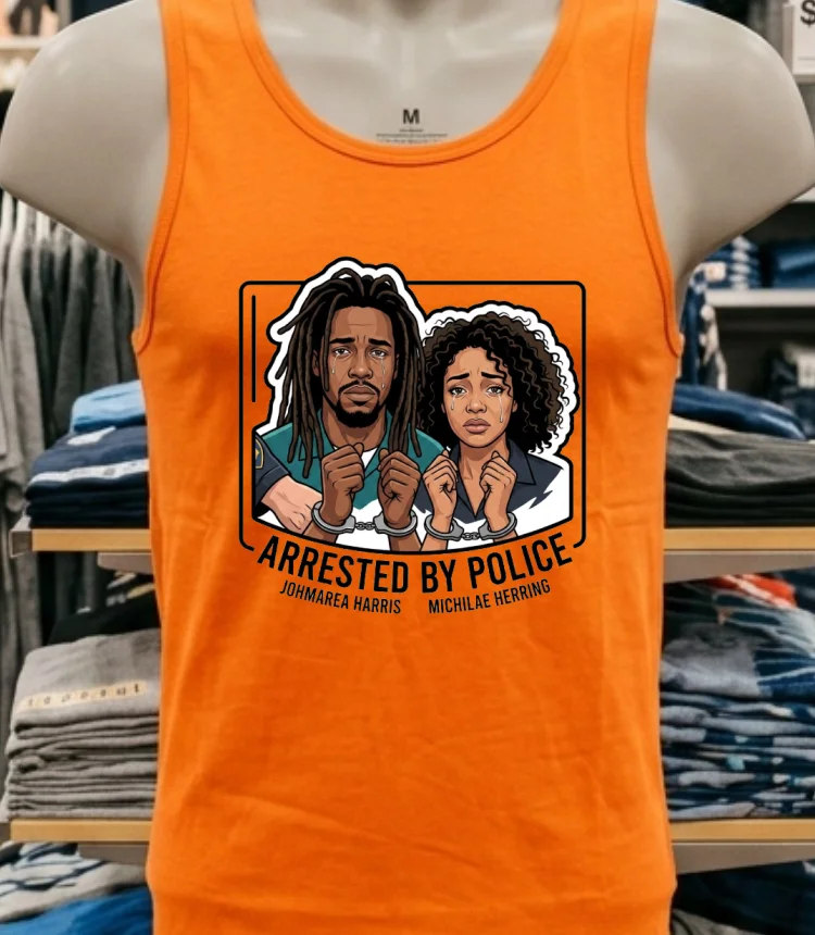 Johmarea Harris And Michilae Herring Were Arrested By Police T Shirt - orange-shirt Johmarea Harris And Michilae Herring Were Arrested By Police T Shirt Orange Shirt