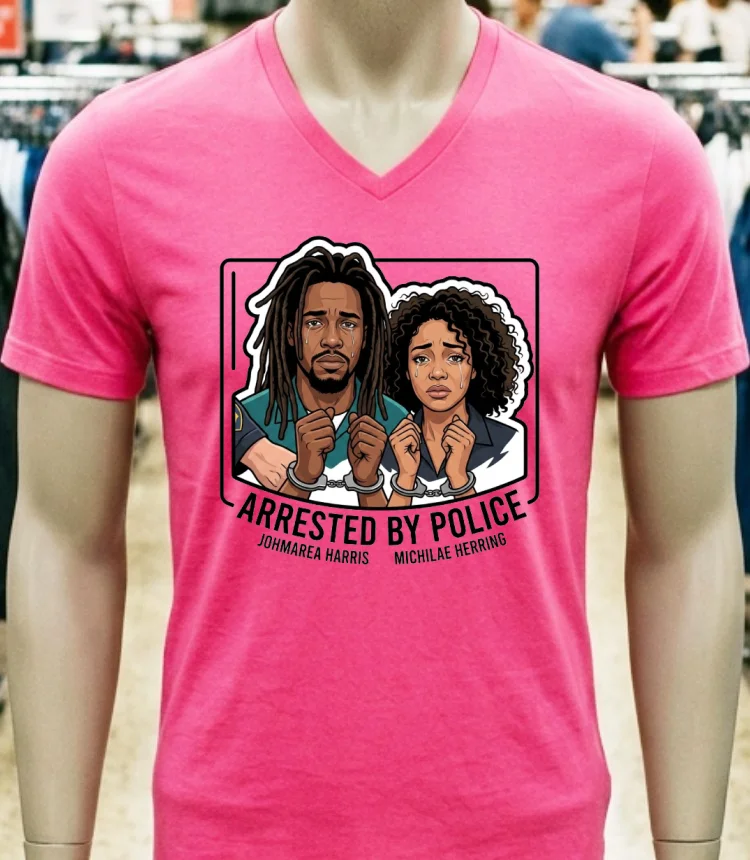 Johmarea Harris And Michilae Herring Were Arrested By Police T Shirt Pink T Shirt