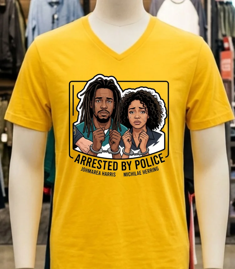 Johmarea Harris And Michilae Herring Were Arrested By Police T Shirt Yellow T Shirt