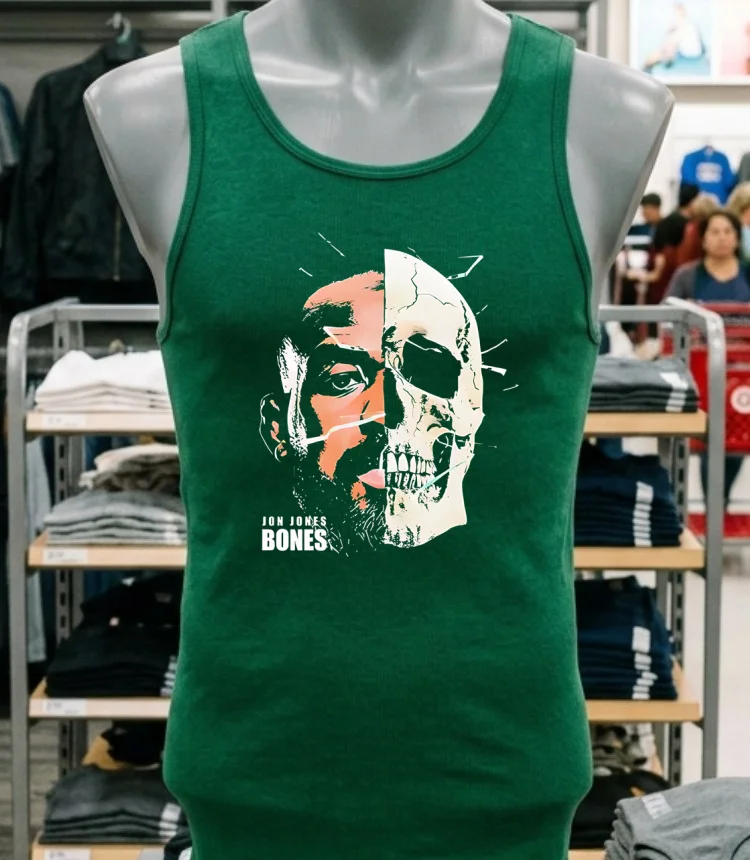 Jon Jones Bones Half Face American Former Mixed Martial Artist Shirt - green-shirt Jon Jones Bones Half Face American Former Mixed Martial Artist Shirt Green Shirt