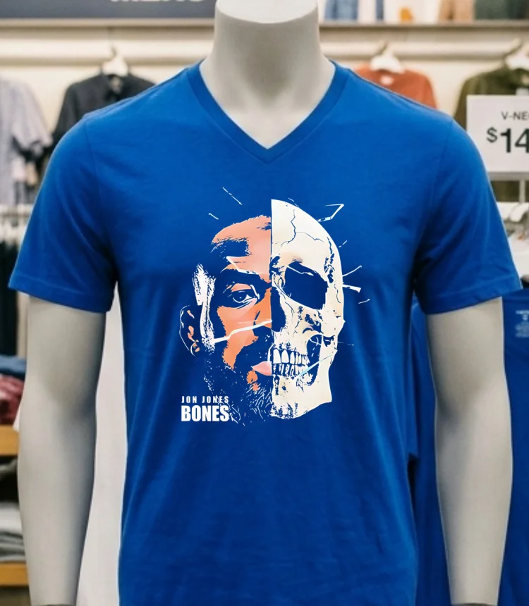 Jon Jones Bones Half Face American Former Mixed Martial Artist Shirt - navy-shirt Jon Jones Bones Half Face American Former Mixed Martial Artist Shirt Navy Shirt 1
