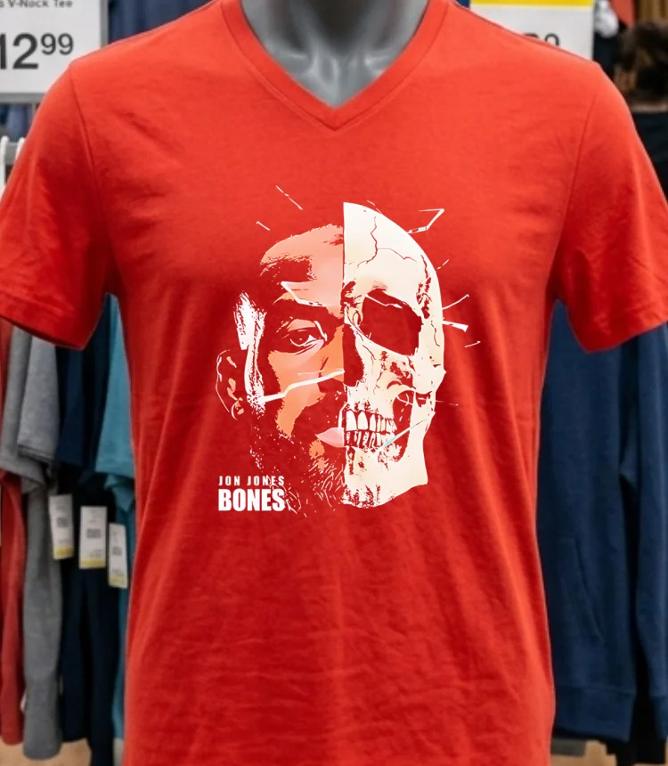Jon Jones Bones Half Face American Former Mixed Martial Artist Shirt - red-shirt Jon Jones Bones Half Face American Former Mixed Martial Artist Shirt Red Shirt