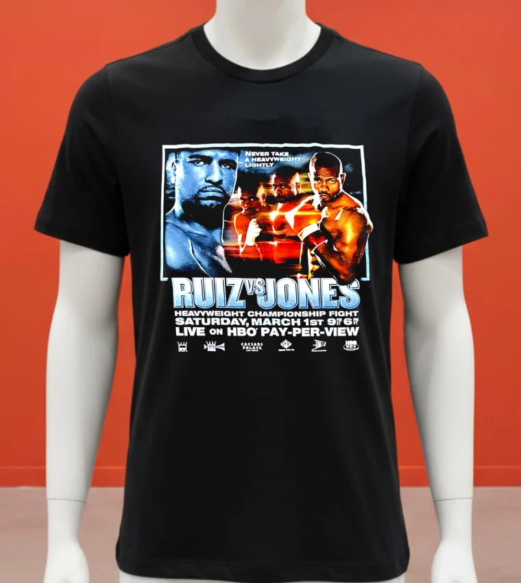 Jones Jr. Roy Johnny Ruiz Souvenir Shirt - balck-shirt Jones Jr Roy Johnny Ruiz Souvenir Shirt Balck Shirt 1