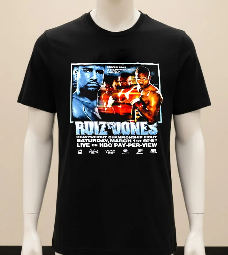 Jones Jr. Roy Johnny Ruiz Souvenir Shirt - balck-shirt Jones Jr Roy Johnny Ruiz Souvenir Shirt Balck Shirt