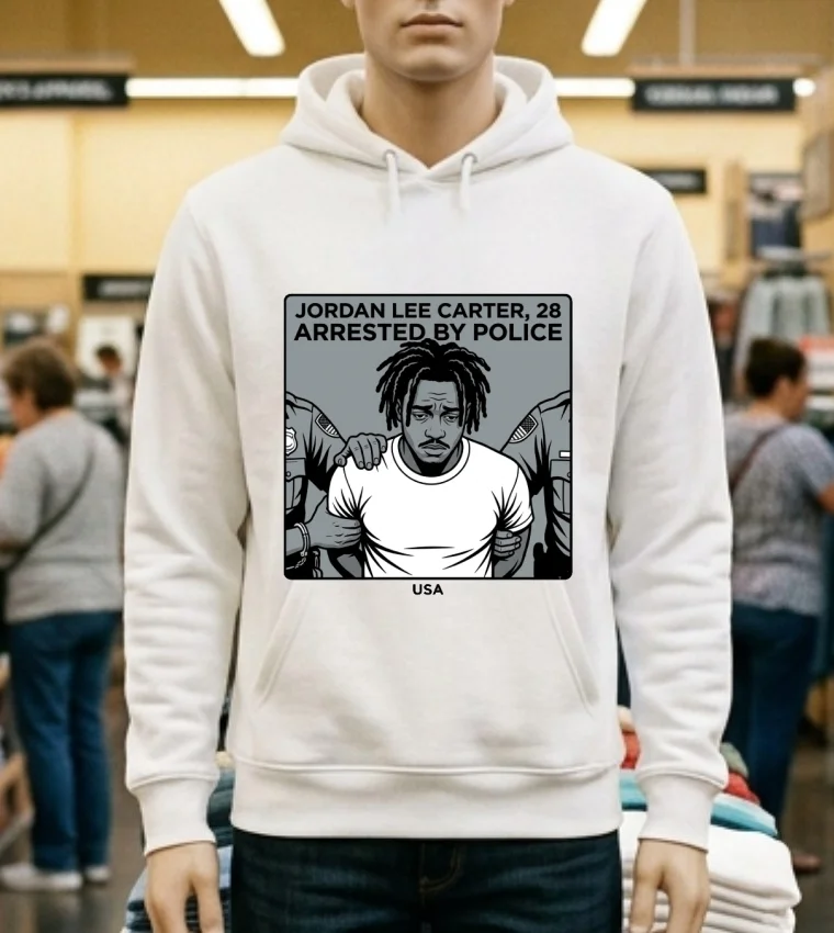Jordan Lee Carter 28 Arrested By Police T Shirt White T Shirt 2