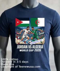 Jordan Vs Algeria World Cup 2026 T Shirt