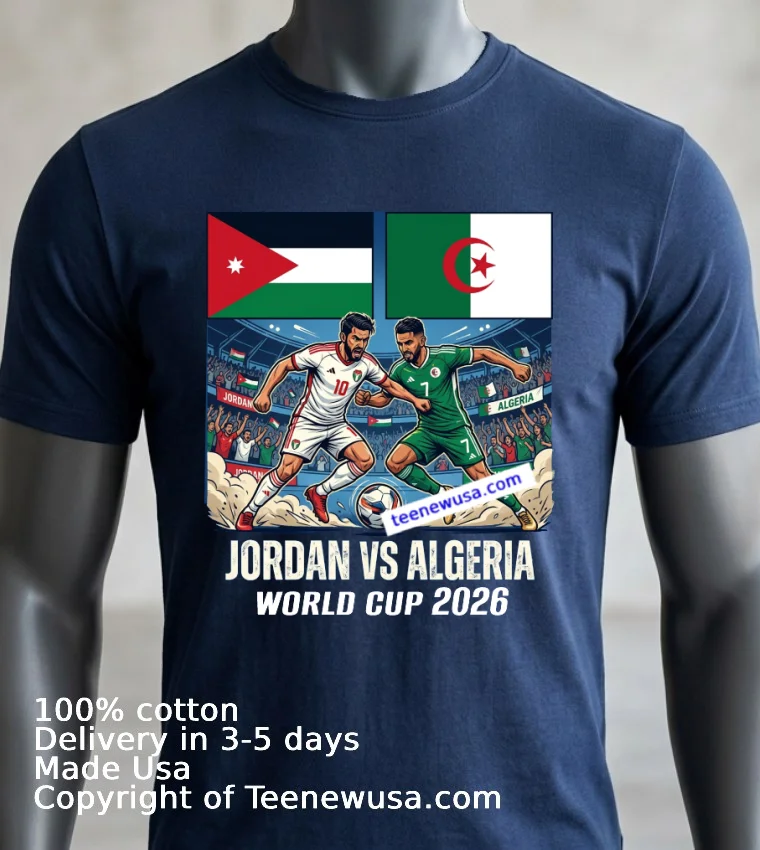 Jordan Vs Algeria World Cup 2026 T Shirt - navy-shirt 3 Jordan Vs Algeria World Cup 2026 T Shirt Navy Shirt 3