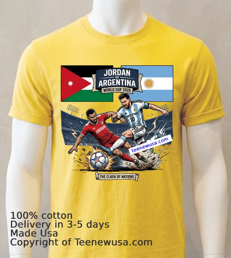 Jordan Vs Argentina World Cup 2026 T Shirt - yellow-t-shirt Jordan Vs Argentina World Cup 2026 T Shirt Yellow T Shirt