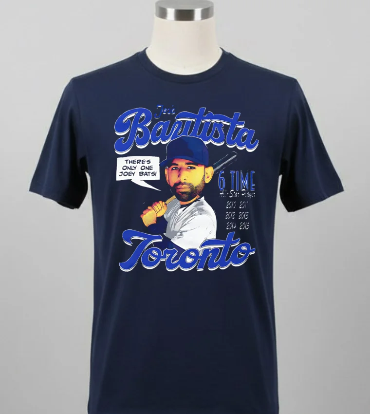 Jose Bautista Toronto Comic 6 Time Shirt - balck-shirt Jose Bautista Toronto Comic 6 Time Shirt Balck Shirt 2