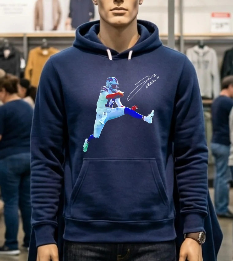 Josh Allen Game Day Fit Buffalo Bills Signature Shirt Navy Shirt