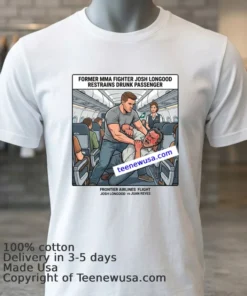 Josh Longood Restrains Juan Reyes On Frontier Airlines Flight T Shirt White T Shirt 3