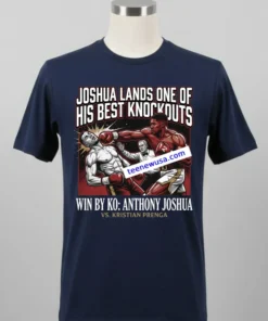 Joshua Lands One Of The Best Knockouts Of His Career To Win By Ko Kristian Prenga T Shirt Balck Shirt 1