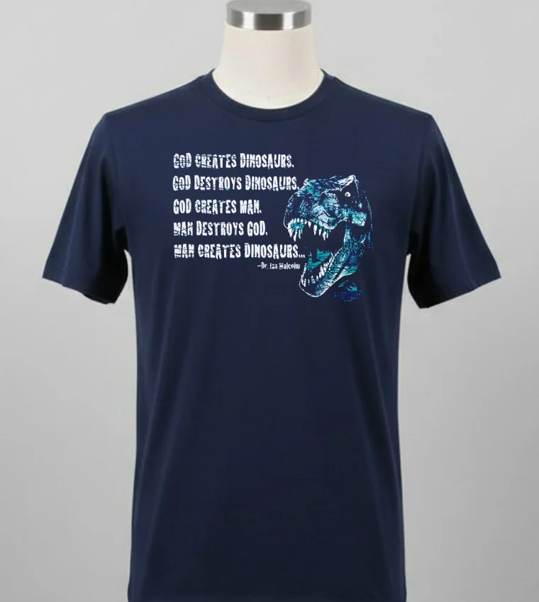Jurassic Park God Creates Dinosaurs Shirt - balck-shirt Jurassic Park God Creates Dinosaurs Shirt Balck Shirt 2