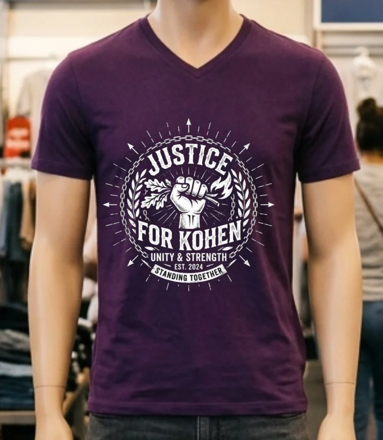 Justice For Kohen T Shirt T Shirt - purple-shirt Justice For Kohen T Shirt T Shirt Purple Shirt