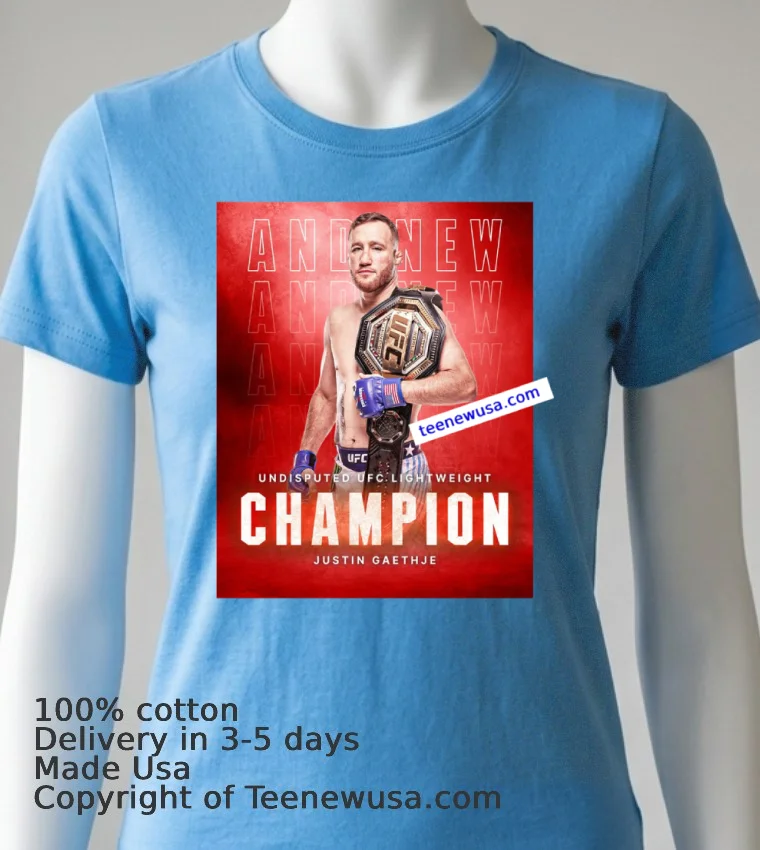 Justin Gaethje Defeats Ilia Topuria Ufc Freedom 250 T Shirt - blue-shirt Justin Gaethje Defeats Ilia Topuria Ufc Freedom 250 T Shirt Blue Shirt