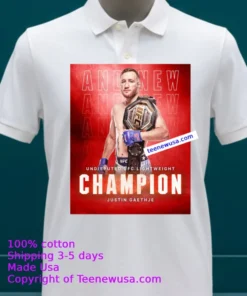 Justin Gaethje Defeats Ilia Topuria Ufc Freedom 250 T Shirt