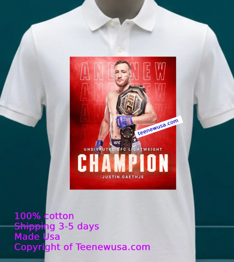 Justin Gaethje Defeats Ilia Topuria Ufc Freedom 250 T Shirt White T Shirt 23