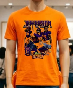 Justin Jefferson 18 Nfl Minnesota Vikings Player Shirt Orange Shirt