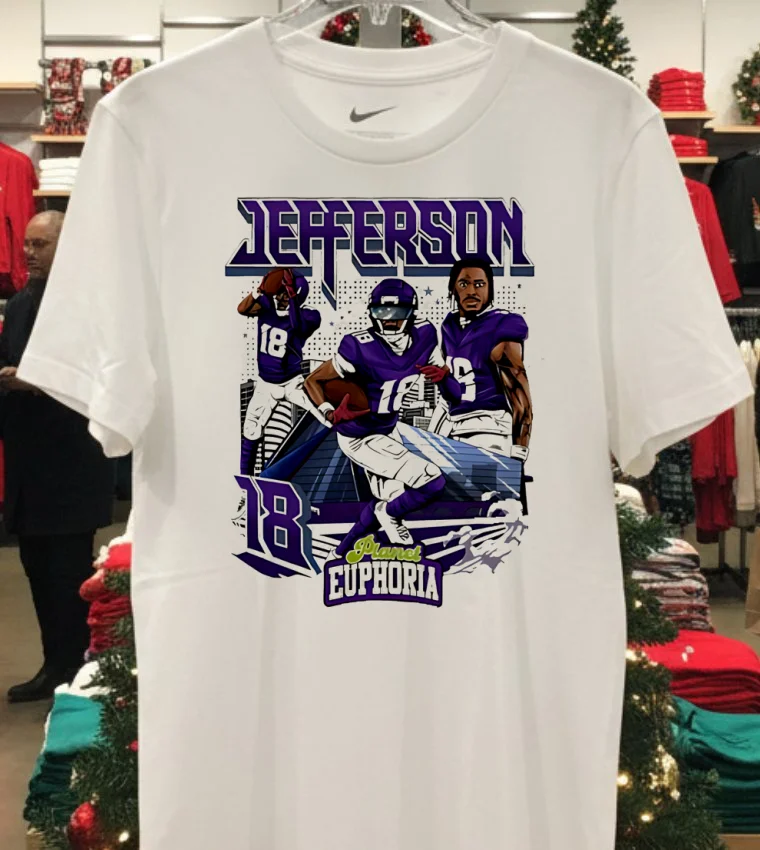 Justin Jefferson 18 Nfl Minnesota Vikings Player Shirt - white-t-shirt Justin Jefferson 18 Nfl Minnesota Vikings Player Shirt White T Shirt