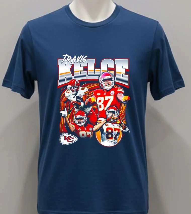Kansas City Chiefs Travis Kelce Nfl Notorious Player Graphic Shirt - navy-shirt Kansas City Chiefs Travis Kelce Nfl Notorious Player Graphic Shirt Navy Shirt 1