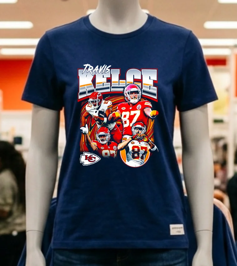 Kansas City Chiefs Travis Kelce Nfl Notorious Player Graphic Shirt - navy-shirt Kansas City Chiefs Travis Kelce Nfl Notorious Player Graphic Shirt Navy Shirt 2