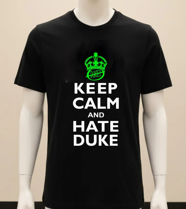 Keep Calm And Hate Duke Carolina Shirt - balck-shirt Keep Calm And Hate Duke Carolina Shirt Balck Shirt