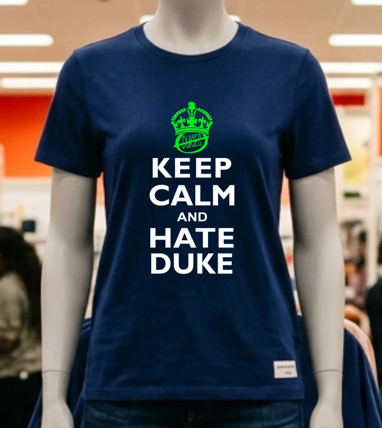 Keep Calm And Hate Duke Carolina Shirt - navy-shirt Keep Calm And Hate Duke Carolina Shirt Navy Shirt 2