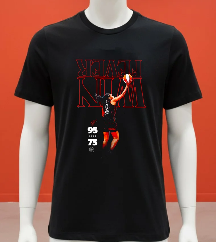 Kelsey Mitchell Indiana Fever Win Reverse Letters Shirt - balck-shirt Kelsey Mitchell Indiana Fever Win Reverse Letters Shirt Balck Shirt 1