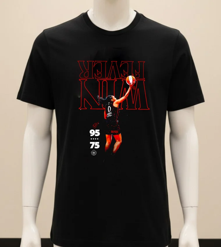 Kelsey Mitchell Indiana Fever Win Reverse Letters Shirt - balck-shirt Kelsey Mitchell Indiana Fever Win Reverse Letters Shirt Balck Shirt
