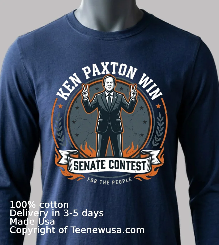 Ken Paxton Win In Senate Contest T Shirt Navy Shirt