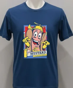 Kendrick Lamar Hot Dog Team Mustard Cleveland Retro Shirt Navy Shirt