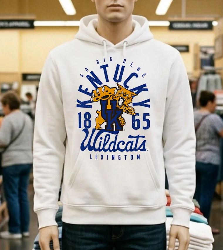 Kentucky Wildcats Comfort Colors Mascot 1865 Shirt - white-t-shirt Kentucky Wildcats Comfort Colors Mascot 1865 Shirt White T Shirt 1