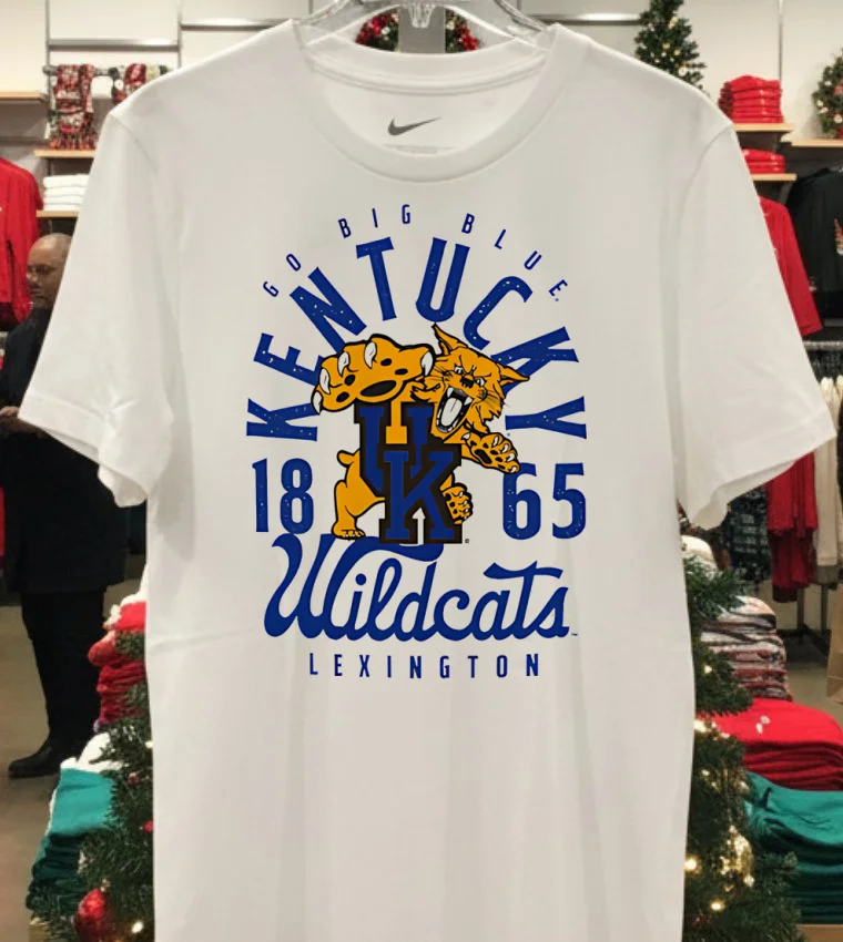 Kentucky Wildcats Comfort Colors Mascot 1865 Shirt - white-t-shirt Kentucky Wildcats Comfort Colors Mascot 1865 Shirt White T Shirt