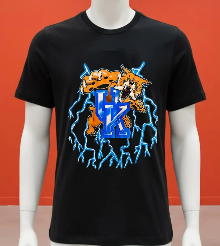 Kentucky Wildcats Special Thunder Design Shirt - balck-shirt Kentucky Wildcats Special Thunder Design Shirt Balck Shirt 1