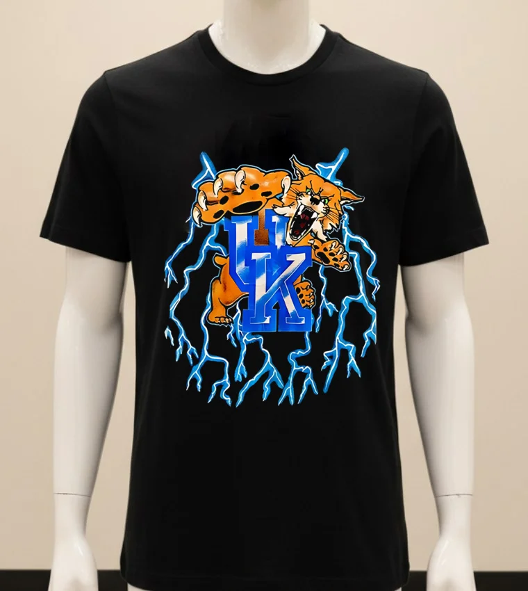 Kentucky Wildcats Special Thunder Design Shirt Balck Shirt