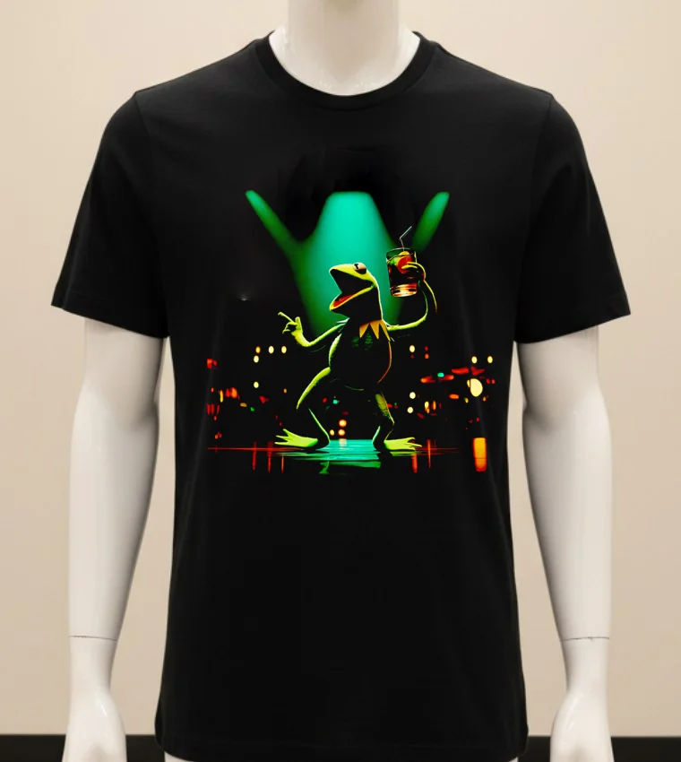 Kermit The Frog Stage Lights Shirt Balck Shirt