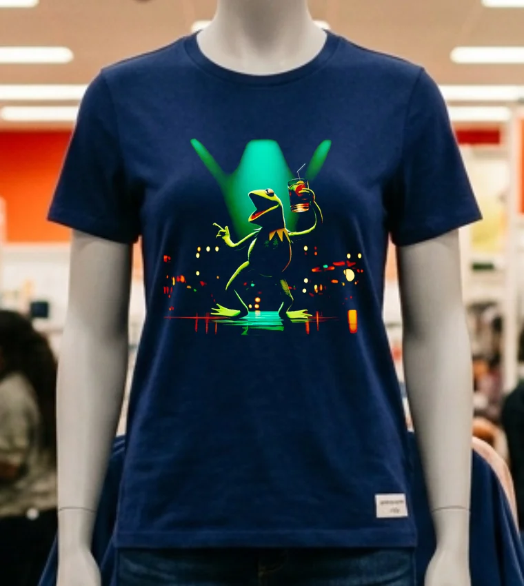 Kermit The Frog Stage Lights Shirt - navy-shirt Kermit The Frog Stage Lights Shirt Navy Shirt 2