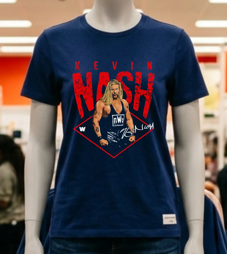 Kevin Nash Nwo Signature Retro Shirt - navy-shirt Kevin Nash Nwo Signature Retro Shirt Navy Shirt 2