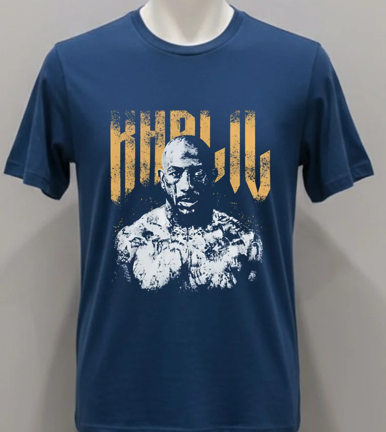 Khalil Rountree Ufc Fight Night Graphic Design Retro Shirt - navy-shirt Khalil Rountree Ufc Fight Night Graphic Design Retro Shirt Navy Shirt 1