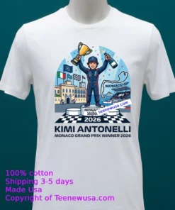 Kimi Antonelli Wins The 2026 Monaco Grand Prix T Shirt