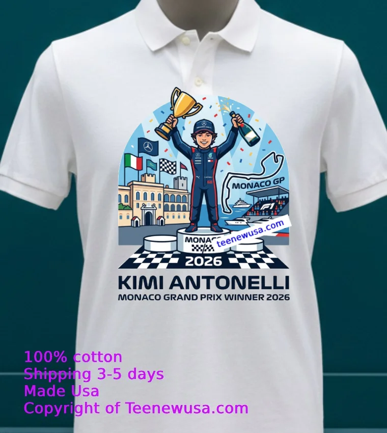 Kimi Antonelli Wins The 2026 Monaco Grand Prix T Shirt White T Shirt 23