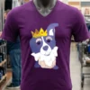 King Dog Chews Bones Cartoon Shirt Purple Shirt 1