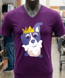 King Dog Chews Bones Cartoon Shirt