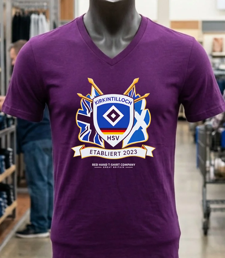 Kirkintilloch Hsv Etabliert 2023 Logo Shirt - purple-shirt Kirkintilloch Hsv Etabliert 2023 Logo Shirt Purple Shirt