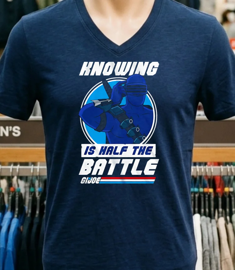 Knowing Is Half The Battle Gi Joe Shirt - navy-shirt Knowing Is Half The Battle Gi Joe Shirt Navy Shirt 1