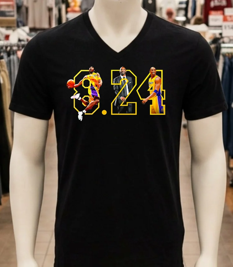 Kobe Bryant 8.24 Signature Shirt - balck-shirt Kobe Bryant 824 Signature Shirt Balck Shirt