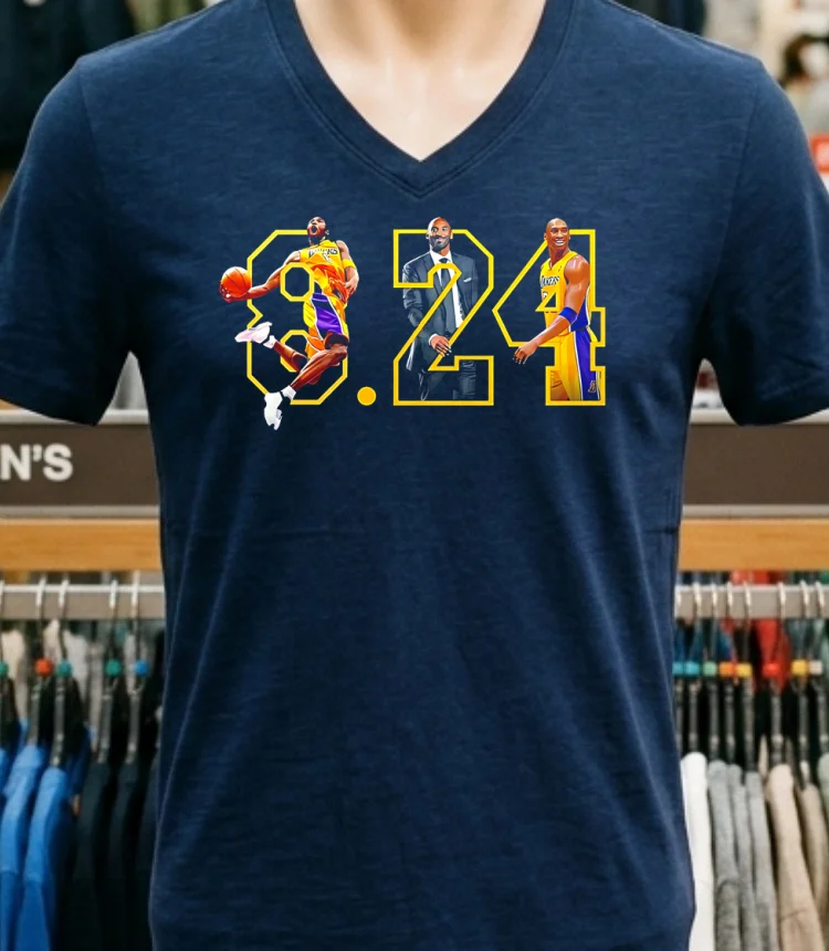 Kobe Bryant 8.24 Signature Shirt - navy-shirt Kobe Bryant 824 Signature Shirt Navy Shirt 1