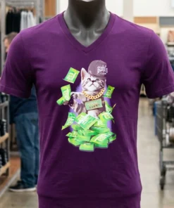 Kohls Cash Kitty Graphic Funny Cat Shirt