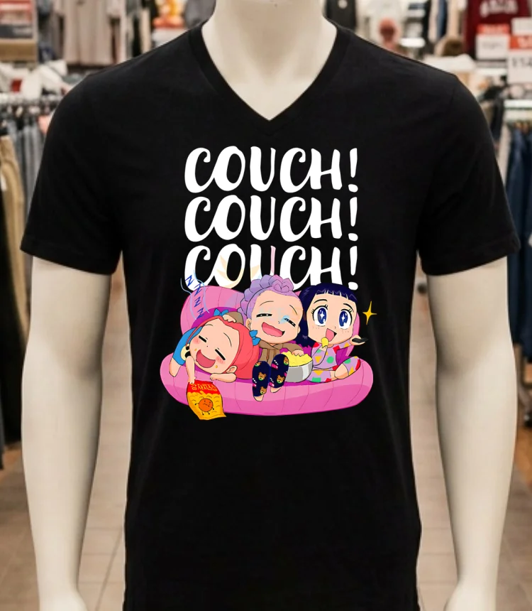 Kpop Demon Hunters Couch Couch Couch Shirt - balck-shirt Kpop Demon Hunters Couch Couch Couch Shirt Balck Shirt