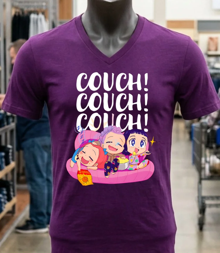 Kpop Demon Hunters Couch Couch Couch Shirt - purple-shirt Kpop Demon Hunters Couch Couch Couch Shirt Purple Shirt